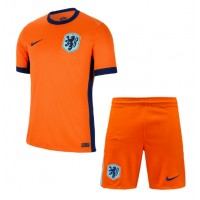 Camiseta Países Bajos Primera Equipación Replica Eurocopa 2024 para niños mangas cortas (+ Pantalones cortos)